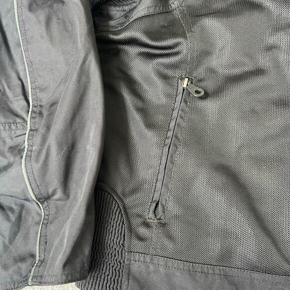 Harley Davidson Mens Black Motorcycle Jacket Mesh Armor Reflective Size Large - Picture 10 of 14